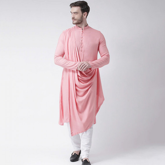 https://weardropz.com/products/men-pink-solid-straight-kurta-with-attached-drape
