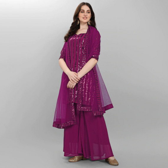 https://weardropz.com/products/purple-embroidered-sequined-silk-georgette-semi-stitched-dress-material