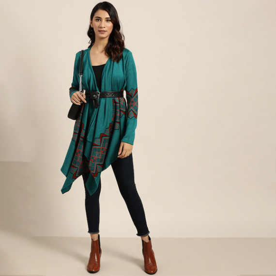 https://weardropz.com/products/women-teal-green-black-geometric-patterned-longline-waterfall-shrug