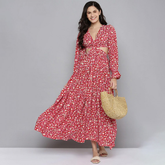 https://weardropz.com/products/red-beige-floral-waist-cut-out-maxi-dress