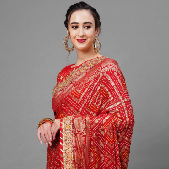 https://weardropz.com/products/red-gold-toned-woven-design-bandhani-saree
